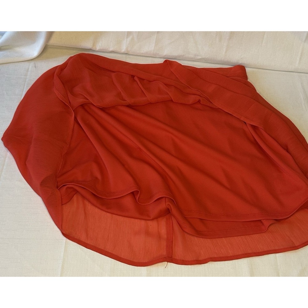 Old Navy Red Flare Skirt Pleated. Lined. Size Medium.  Summer Spring Casual.‎ - Picture 5 of 6